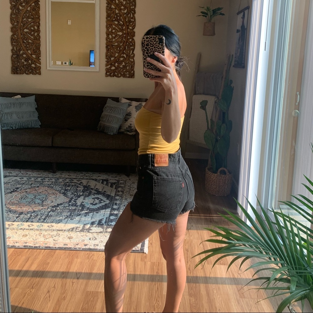 Levi’s 501 High Rise BLACK Jean Shorts